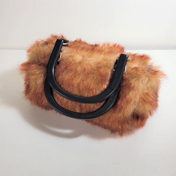 Golden Brown Fuzzy Handbag for Girls Women Teens - NWOT - Picture 2 of 7